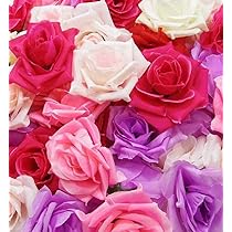 Amazon｜Olive-G 薔薇 造花 3色 50個セット （青 水色 白